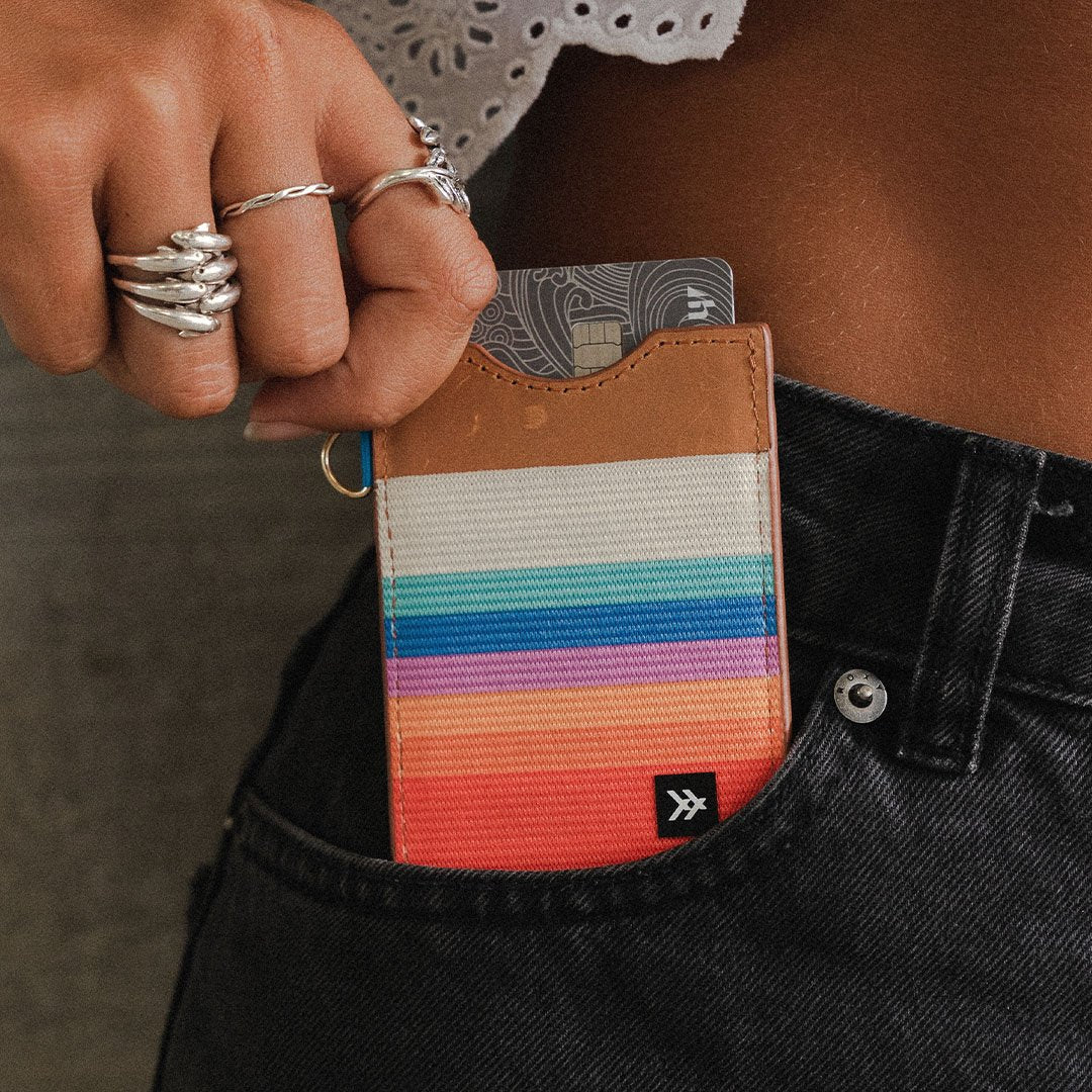 Horizon | Vertical Wallet | Red/Orange/Blue