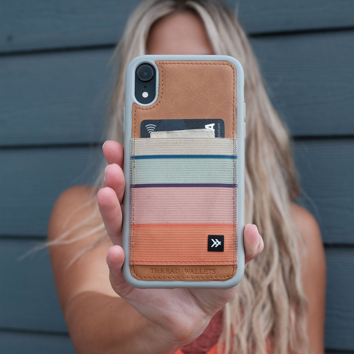 Emily | Phone Case Wallet | Orange/Blue