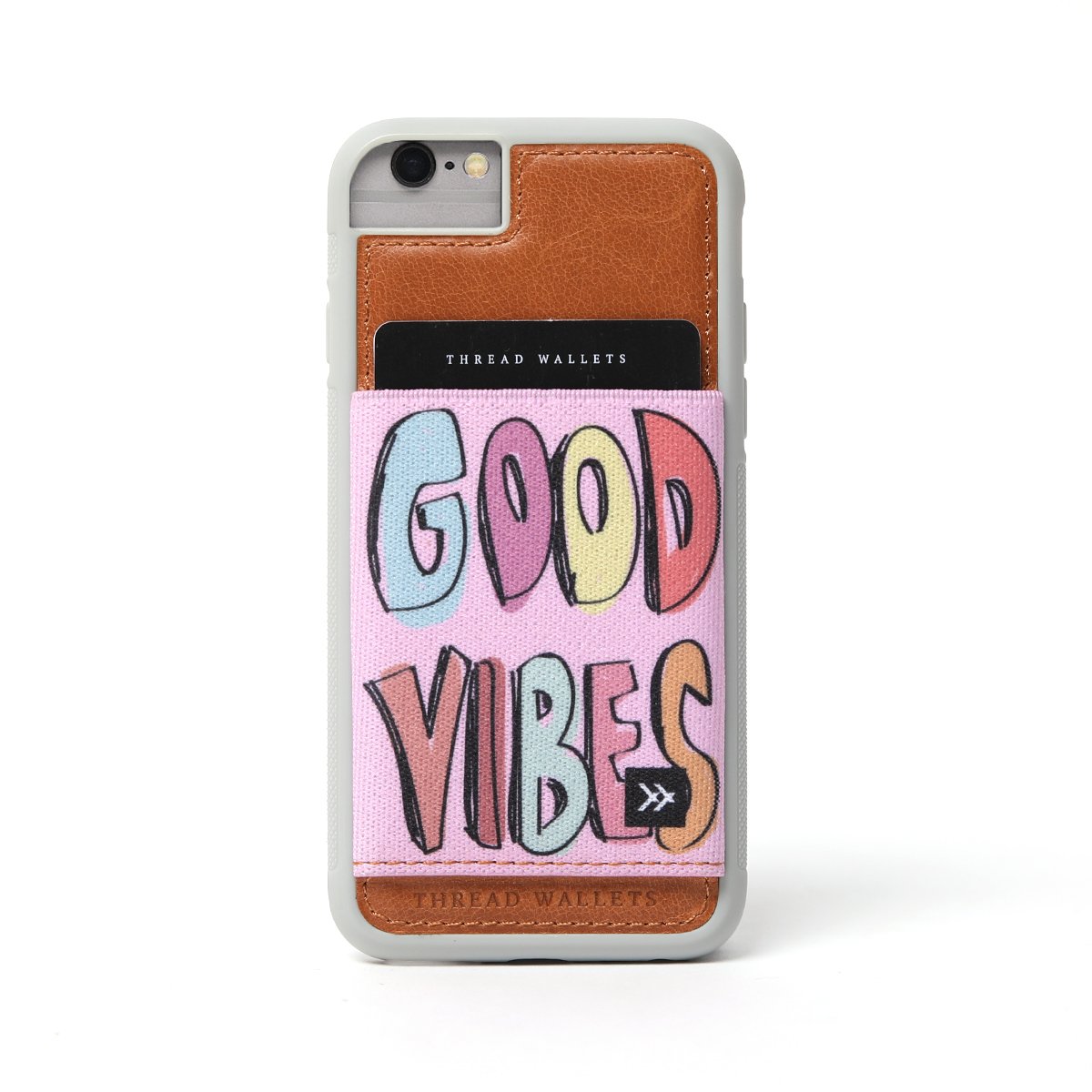 Good Vibes | Phone Case Wallet | Pink