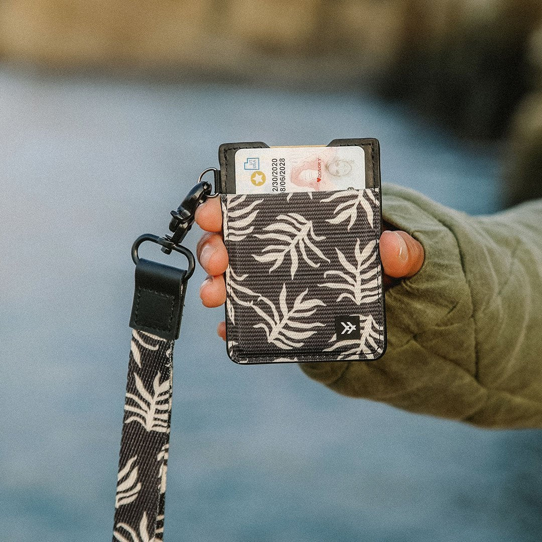 Palms | Vertical Wallet | Black/Tan